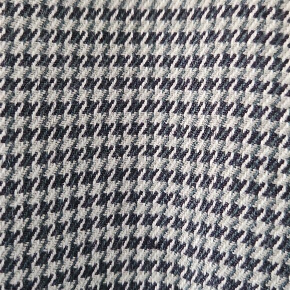 NWOT JOHNNIE-O | silk wool retro plaid dress workwear Green houndstooth Sz SMALL - Picture 4 of 7